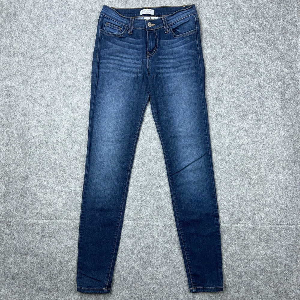 Judy Blue Jeans Womens 5 27 Blue Skinny Dark Wash Stretch Faded Denim Pants USA